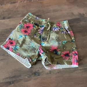 Girls floral Jean style shorts